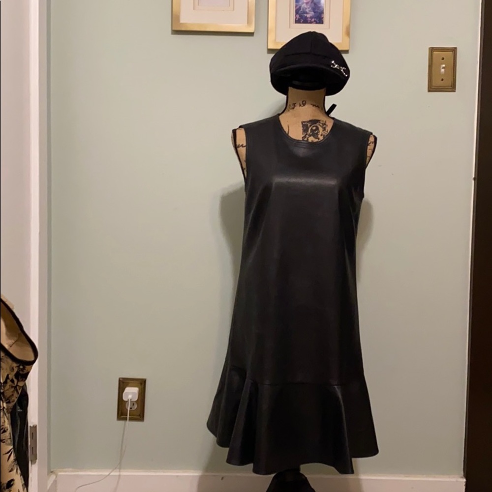 BCBGMaxazria Faux Leather Dress